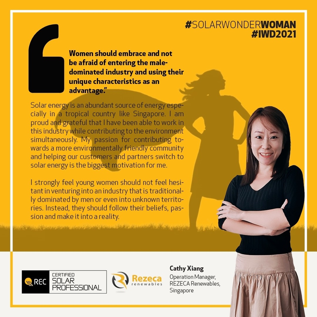 International Women's Day social card for Cathy Xiang