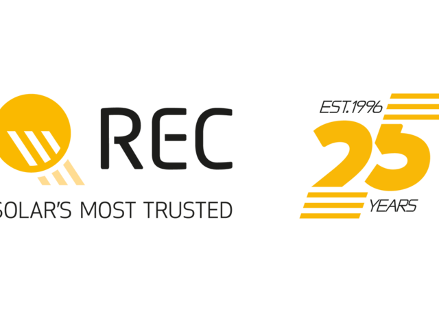 REC logo with REC's 25th anniversary emblem