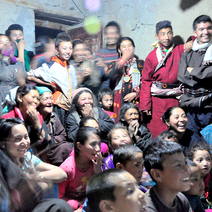 Community in the Himalayas enjoying the power of REC solar panels