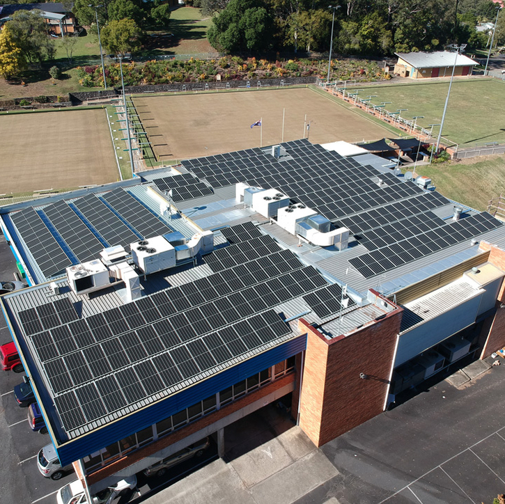 REC solar panels installed on commercial rooftop in Australia helps business reduce energy bills and make a positive impact on climate change