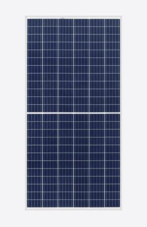 Portrait of REC TwinPeak 2S 72 solar panel with 144 half-cut cells